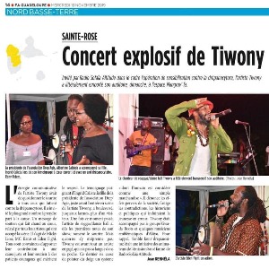 Concert explosif de Tiwony