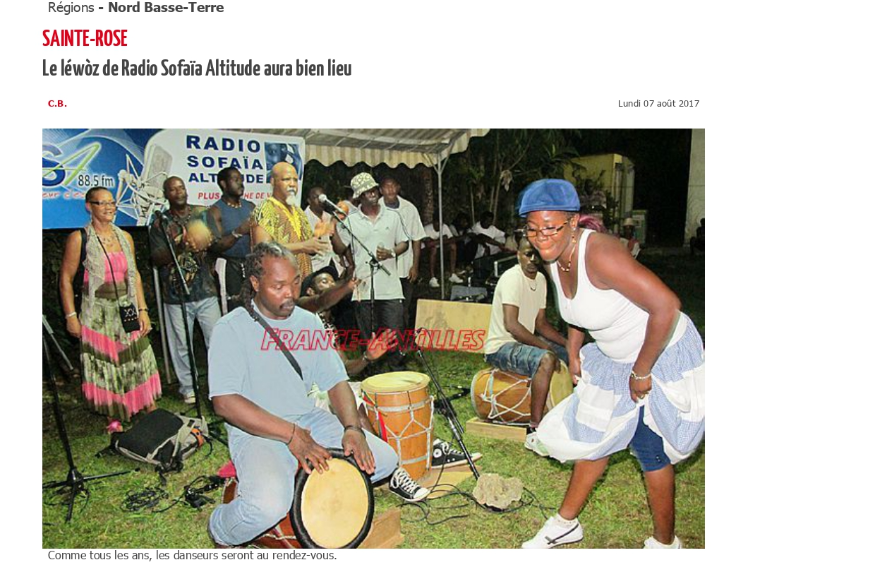 Le Léwoz de radio Sofaïa Altitude